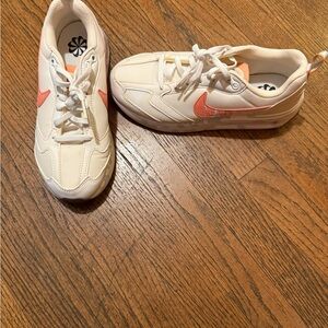 Nike Kids Cream and Coral Sneakers